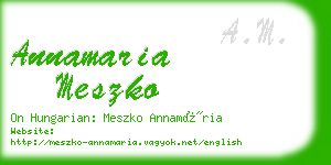 annamaria meszko business card